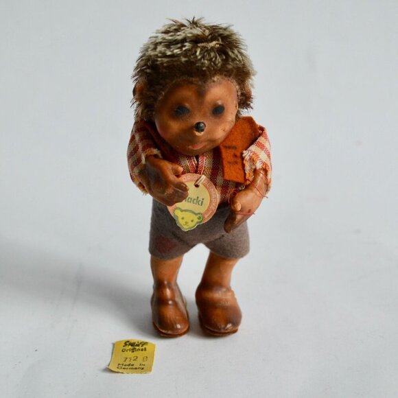 Steiff Hedgehog Macki 4.5" Doll Figure Figurine Vintage - Picture 1 of 7